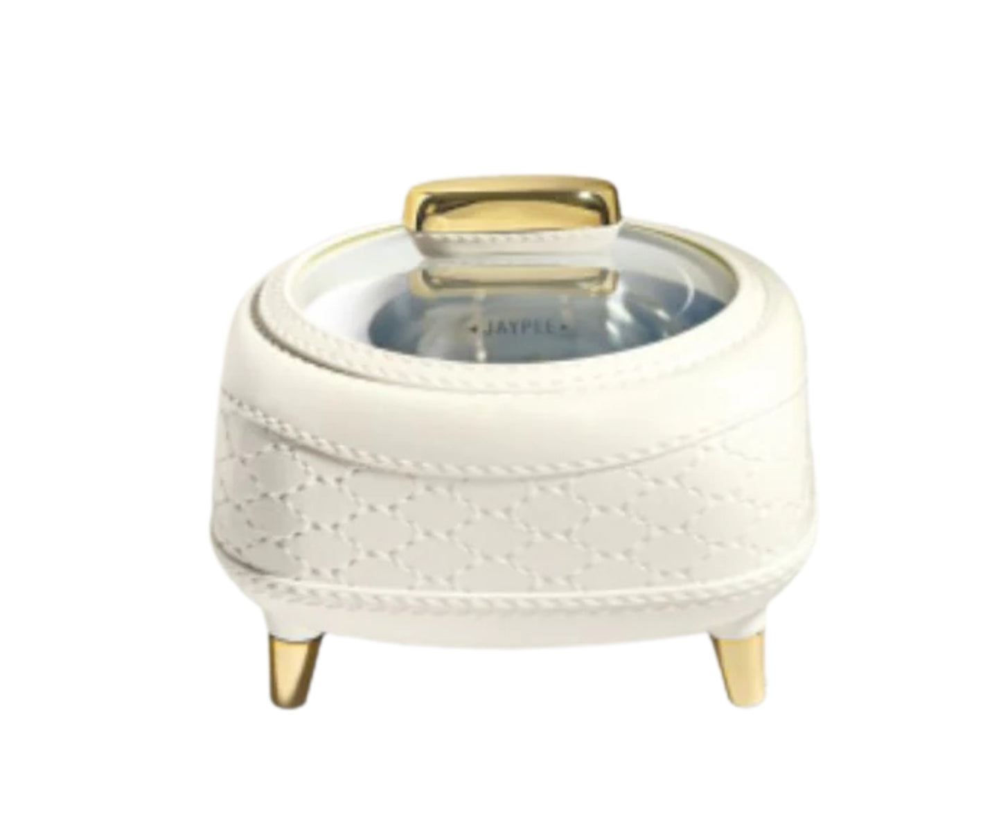 Jaypee Kingston Klass Inner Stainless Steel Casserole | 2000ml | White | Unique Design |