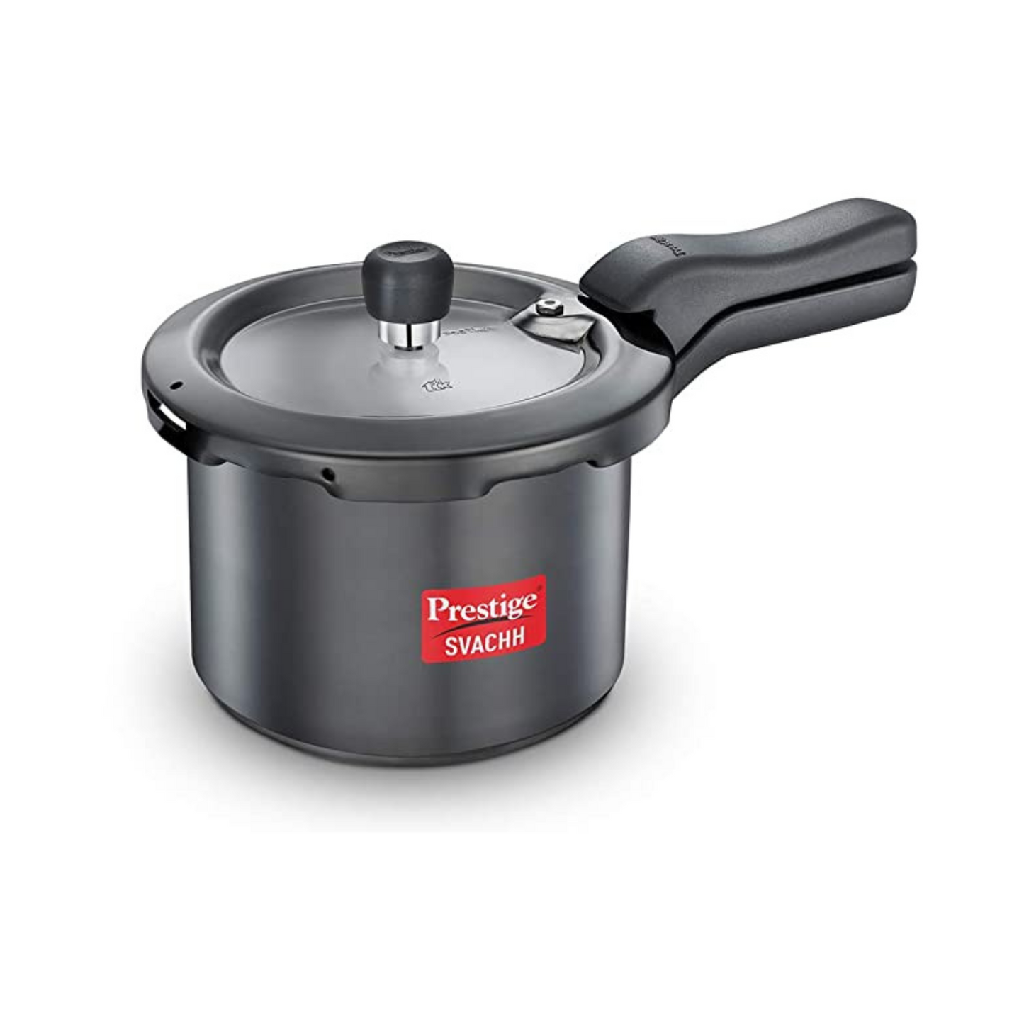 Prestige Svachh 3 Litre Outer Lid Pressure Cooker with Hard Anodized Aluminium Body (Black)