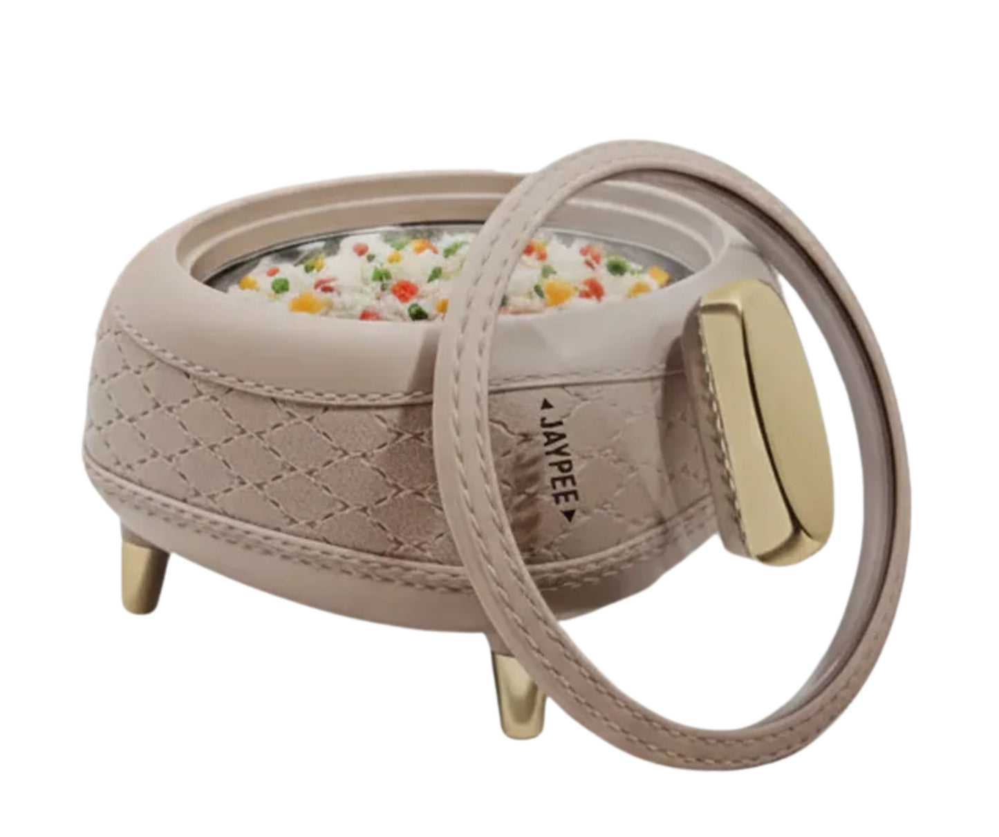 Jaypee Kingston Klass Inner Stainless Steel Casserole | 2000ml | Brown | Unique Design |