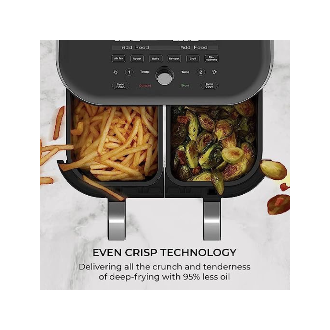 Instant Pot ClearCook Dual Basket Air Fryer | 8 Litre