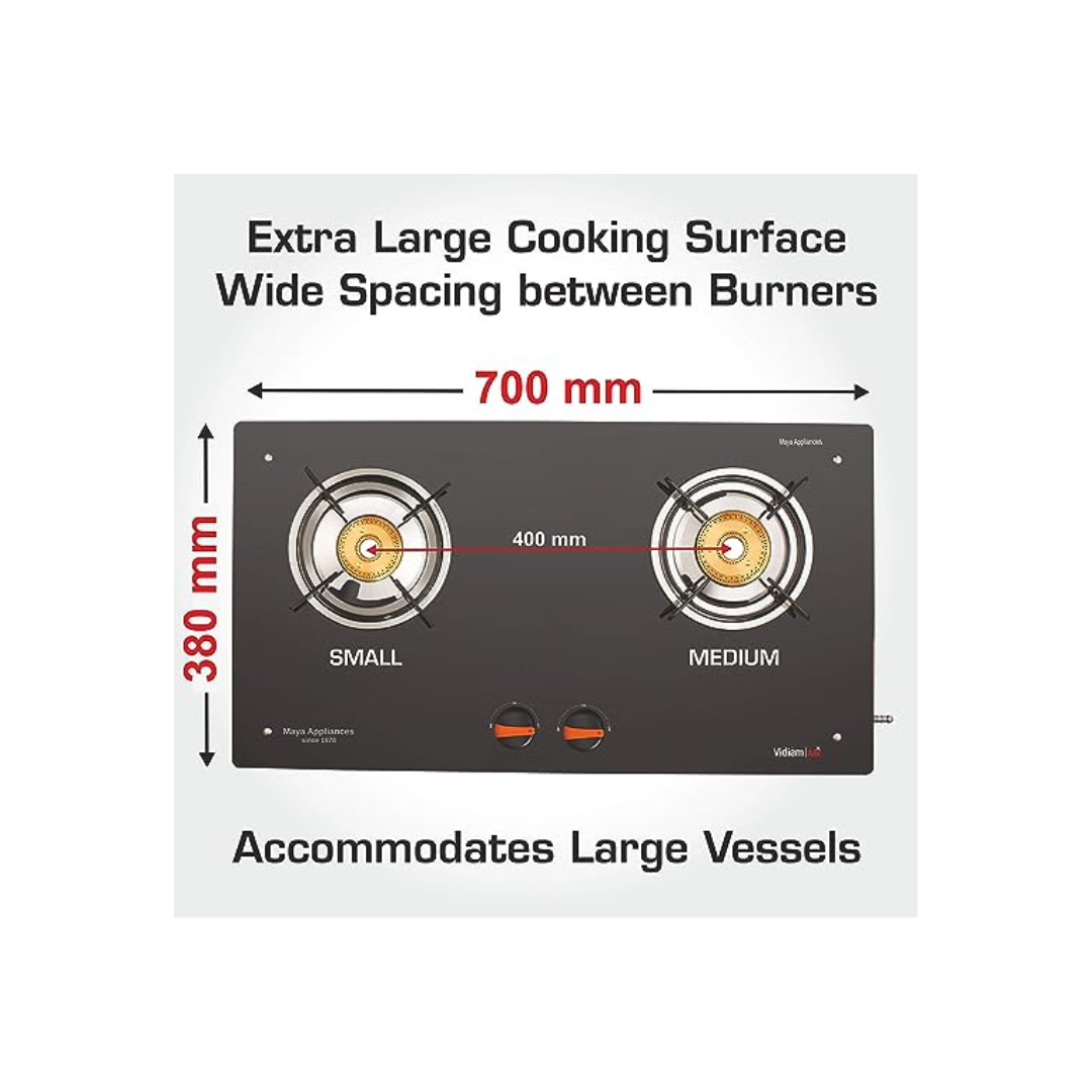 Vidiem 2 Burner Glass Cooktop