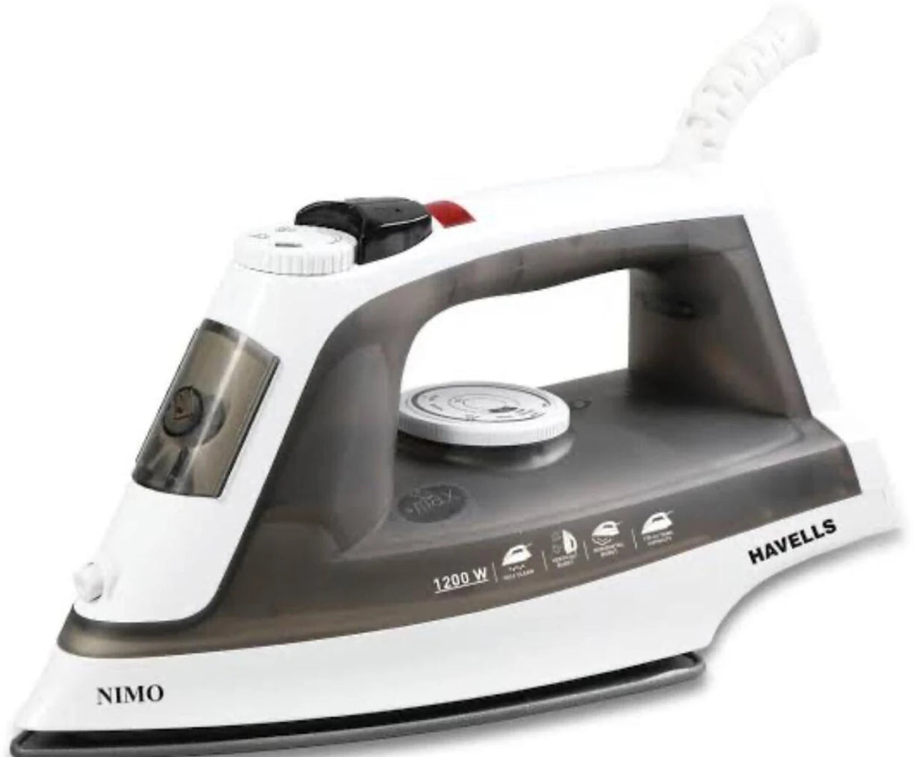 Havells Nimo | Steam Iron | 1200 W | Black | Self Clean | 170 ml |