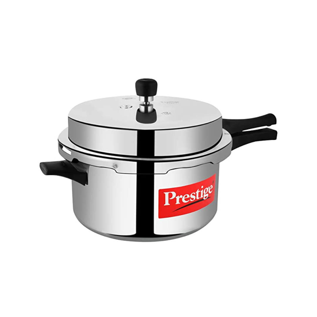 Prestige Popular Aluminium Outer Lid Pressure Cooker, 7.5 Litres, Silver
