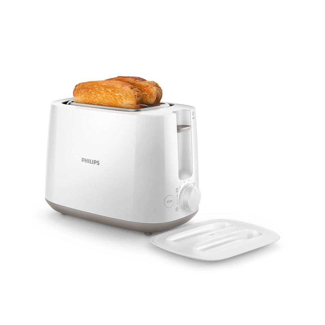 Philips Daily Collection HD2582/00 Pop-up Toaster (White)