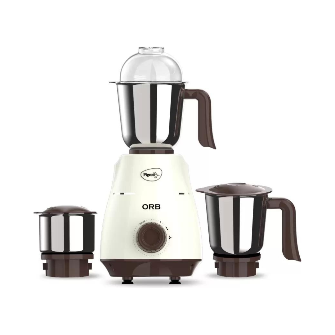 Pigeon ORB Mixer Grinder 750 Watts | 3 Jar | White |