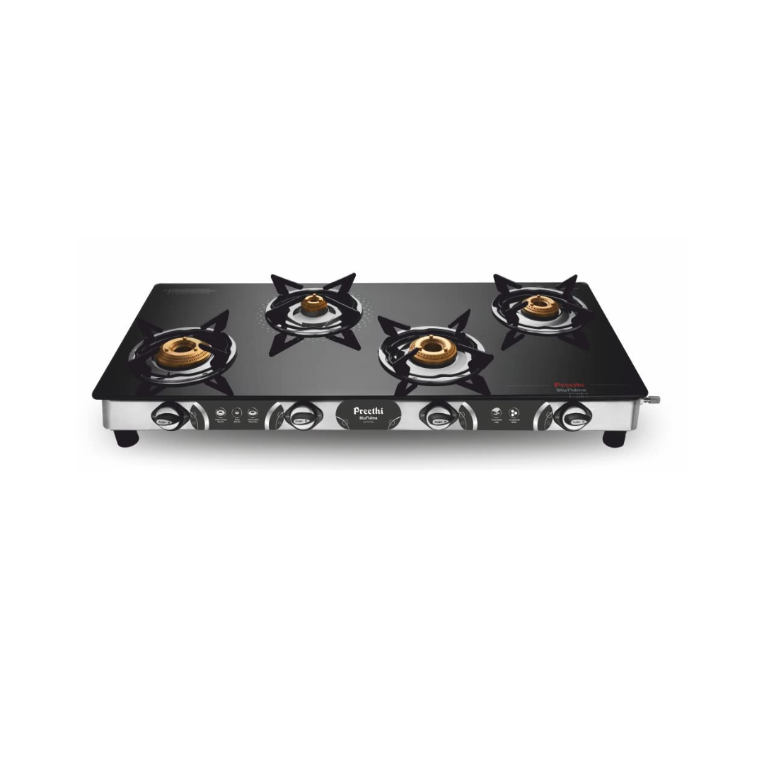 Preethi Blu-Flame Jumbo Max Glass Top 4 Burner