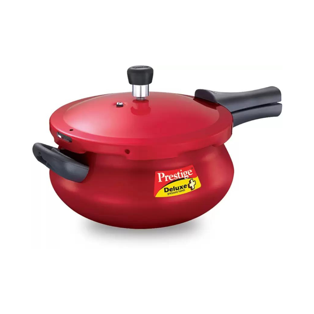 Prestige Deluxe Plus(Red) 5 L Induction Bottom Pressure Cooker (Aluminium)