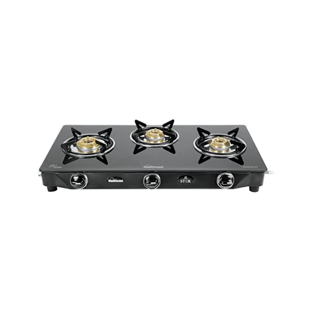 Sunflame cooktop deals 3 burner