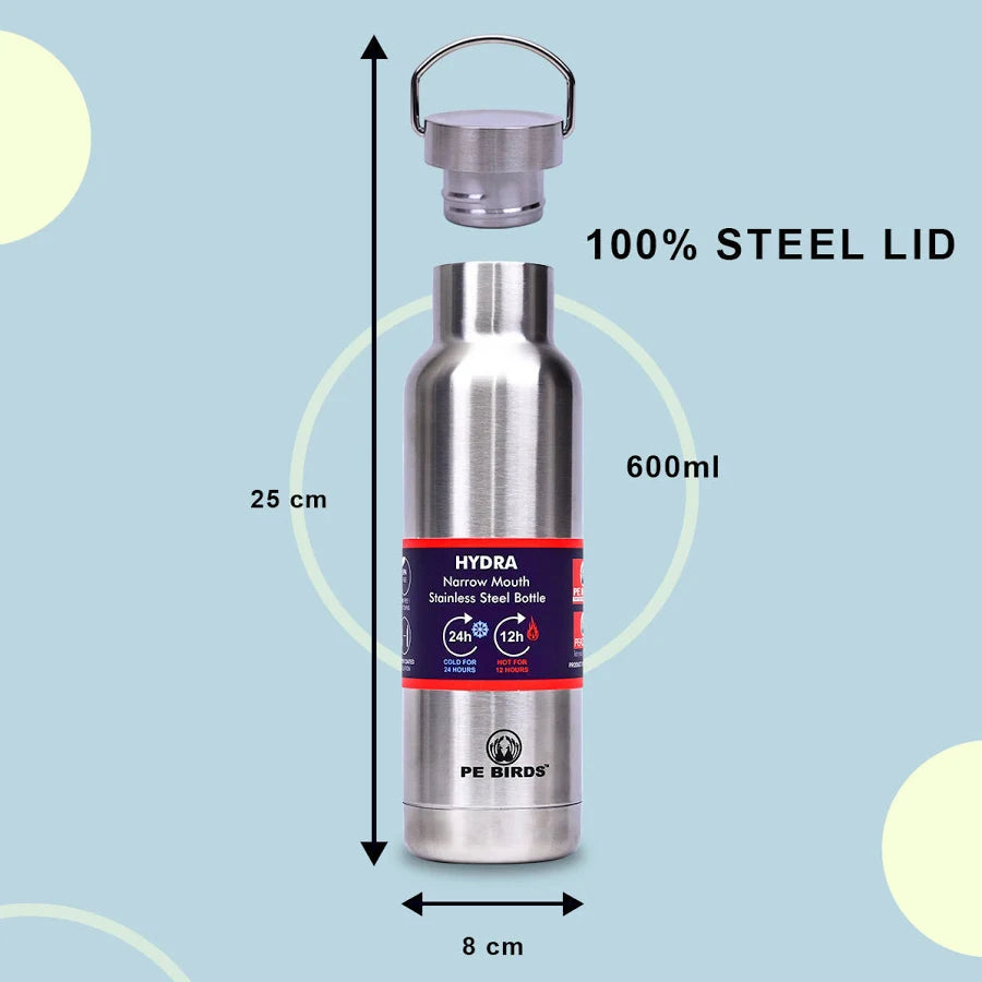 PE Birds Hydra Stainless Steel Insulated Flask | 600ml | Purple |
