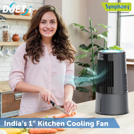 Symphony Duet- i Personal Tower Cooling Fan for Home & Office | Grey |