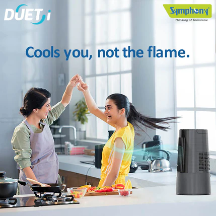 Symphony Duet- i Personal Tower Cooling Fan for Home & Office | Grey |