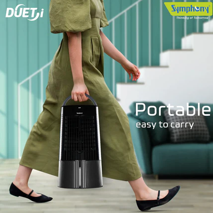 Symphony Duet- i Personal Tower Cooling Fan for Home & Office | Grey |