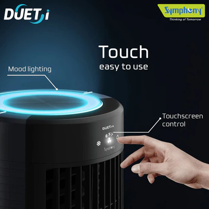 Symphony Duet- i Personal Tower Cooling Fan for Home & Office | Grey |