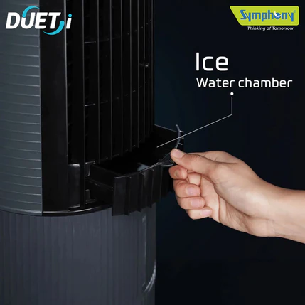 Symphony Duet- i Personal Tower Cooling Fan for Home & Office | Grey |