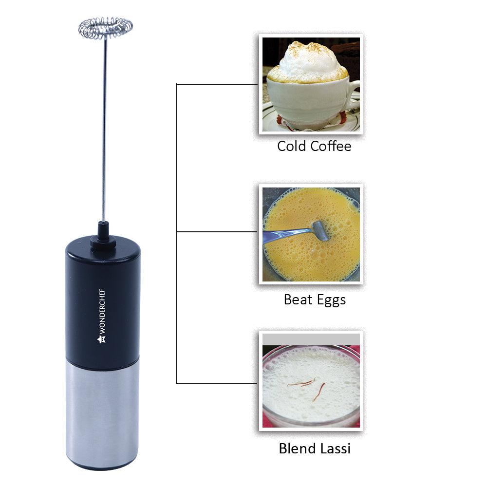 Wonderchef Regalia Milk Frother, 6W, Battery Operated