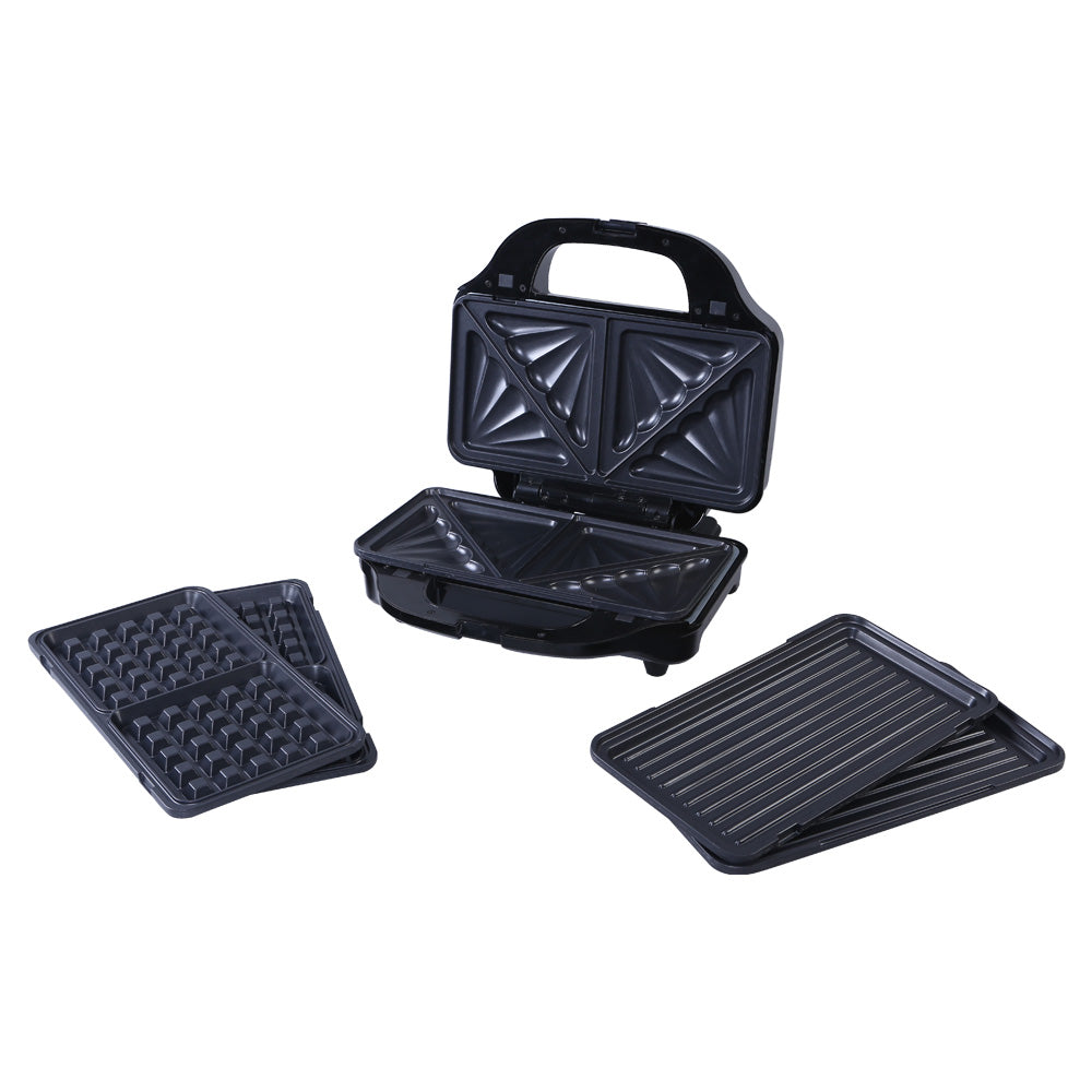 Wonderchef Prato Plus 3 in 1 Grill Sandwich, Grill & Waffle Maker, 900W, 1 Year Warranty