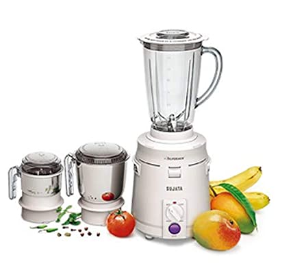 Sujata SuperMix SM Mixer Grinder | 900 Watt | 3 Jars | White |