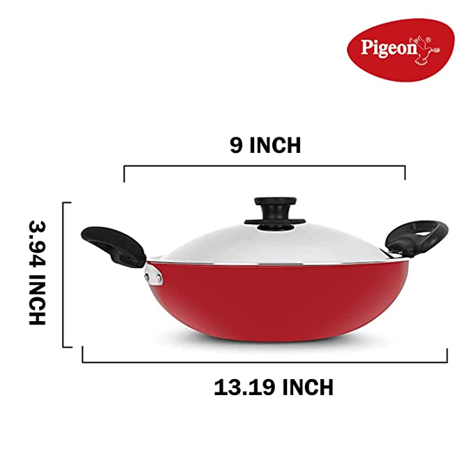 Pigeon Non-Stick IB Kadai | Red |