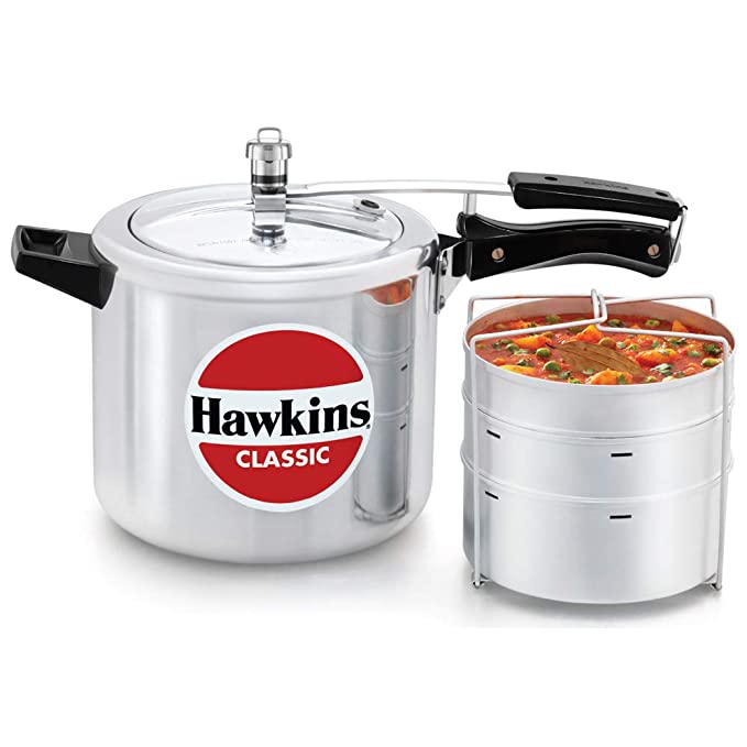 Hawkins Classic Stainless Steel Pressure Cooker | Best Inner Lid Cooker | Silver |