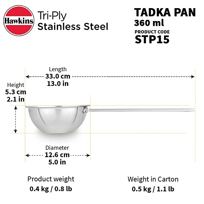 Hawkins Tadka Pan, 360 ml