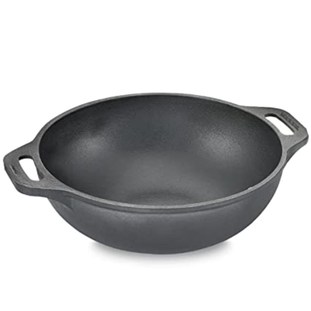 Prestige Cast Iron Kadai, 260 mm | Black |