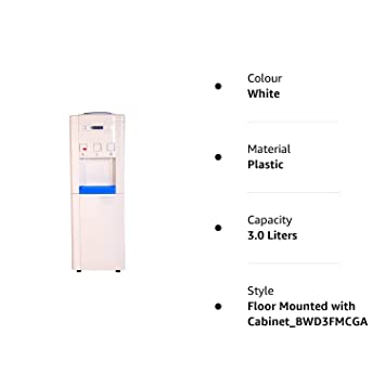 Blue Star Water Dispenser with Cooling Cabinet | Top load, 3 litre| 38.1D x 38.1W x 101.6H Centimeter