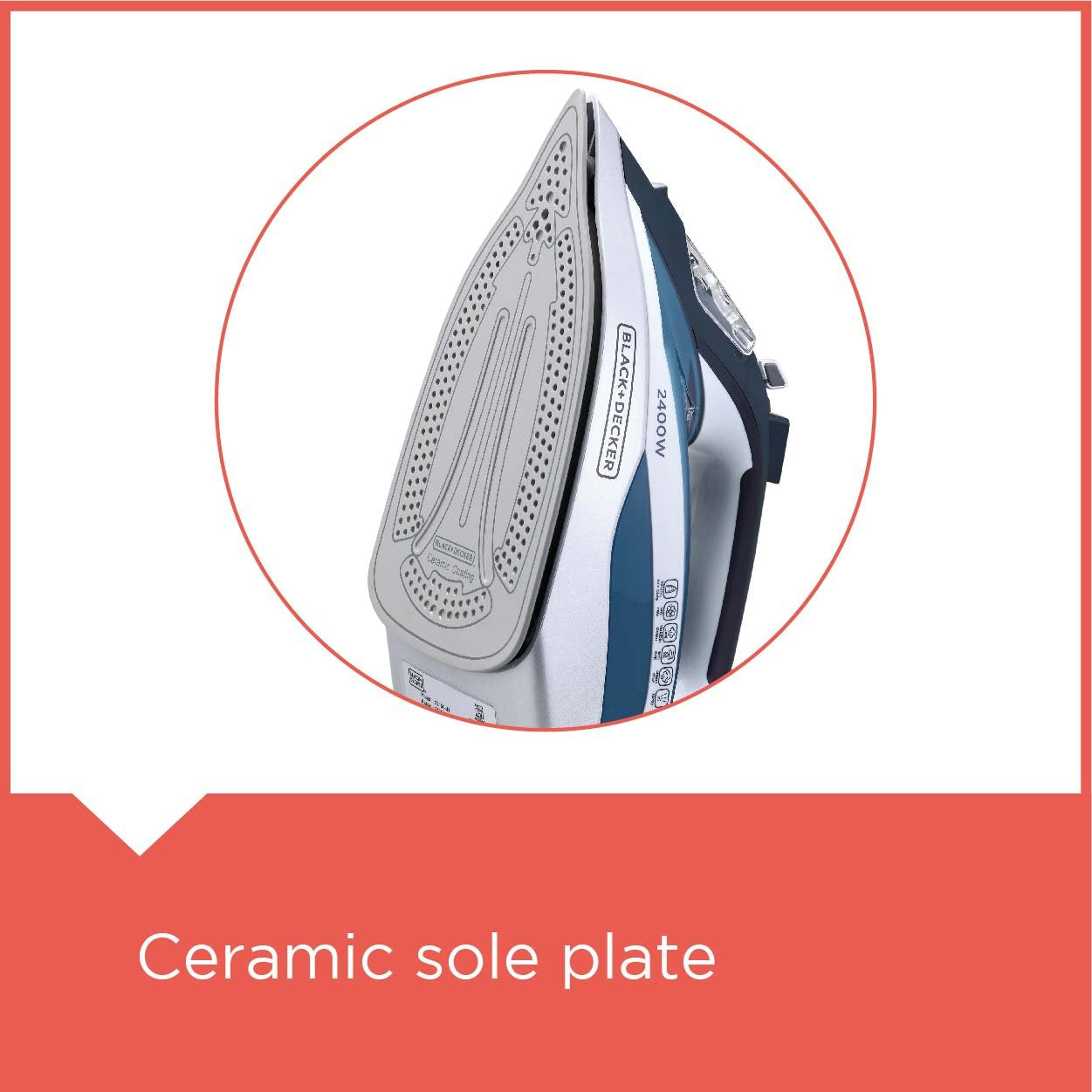 BLACK + DECKER 2400-WATT STEAM IRON | BLUE |