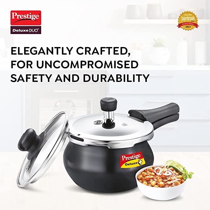 Prestige Deluxe Duo Plus Outer Lid Handi Pressure Cooker