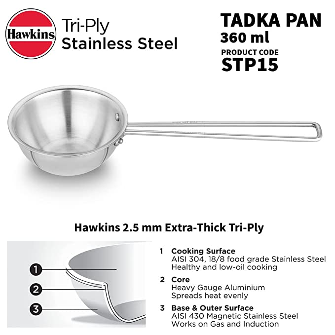 Hawkins Tadka Pan, 360 ml