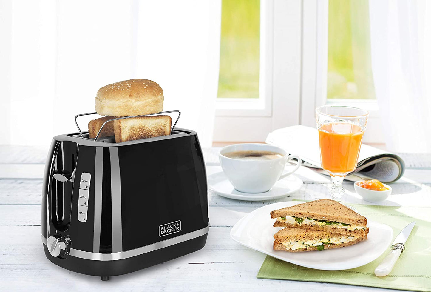 Buy BLACK+DECKER 2 Slice Pop-up Toaster 870-Watt (Black)