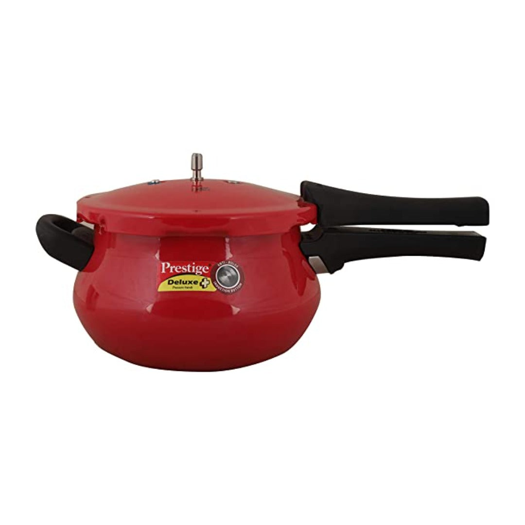 Prestige Deluxe Plus Mini Junior Outer Lid Pressure Handi, Flame Red 3 Litre