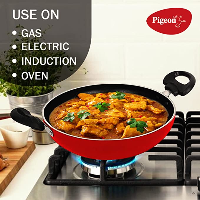 Pigeon Non-Stick IB Kadai | Red |