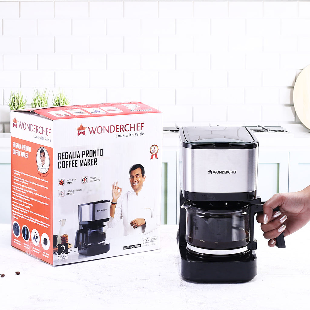 Wonderchef Regalia Pronto Coffee Maker, 600 Watts