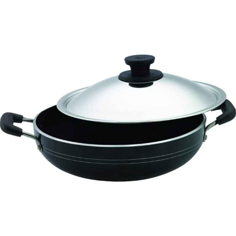 Pigeon Non-Stick Stainless Steel Kadai | Black |