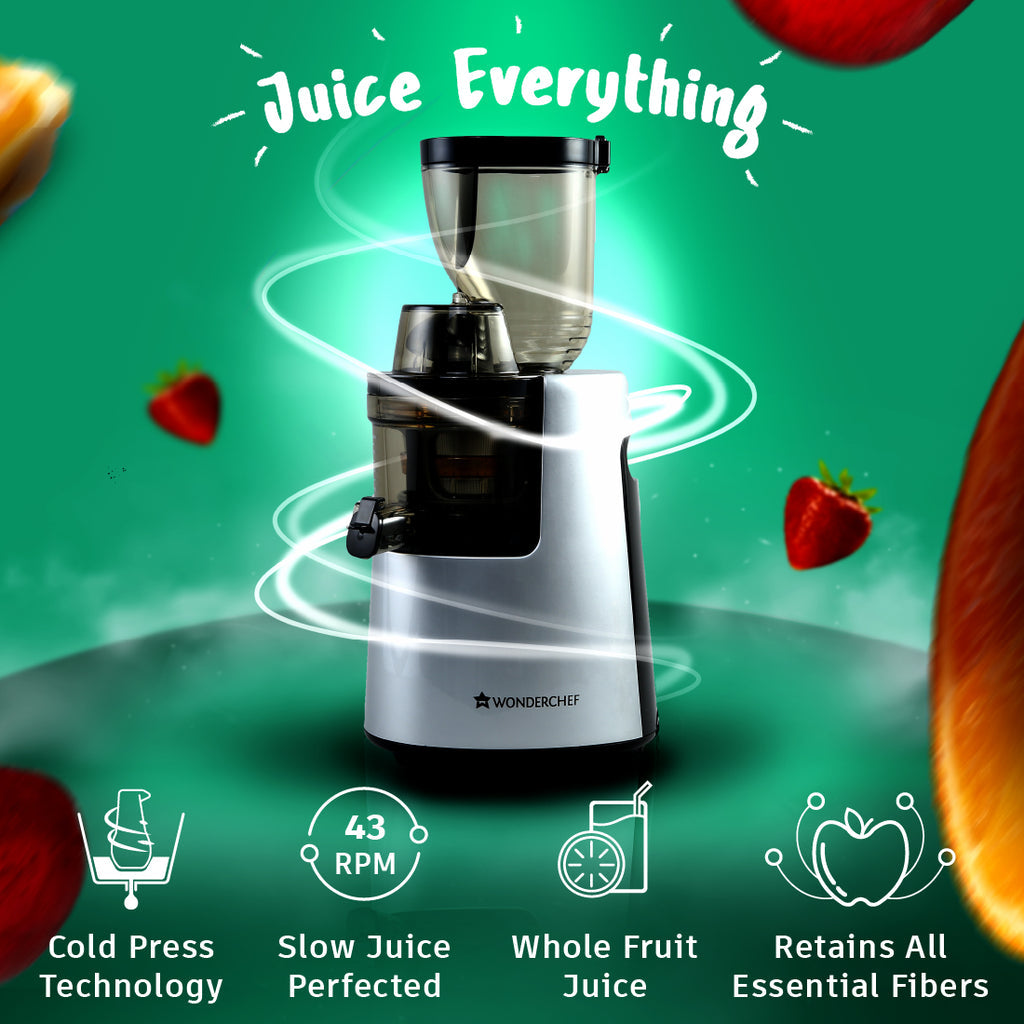 Wonderchef V6 Cold Press Slow Juicer, 200W