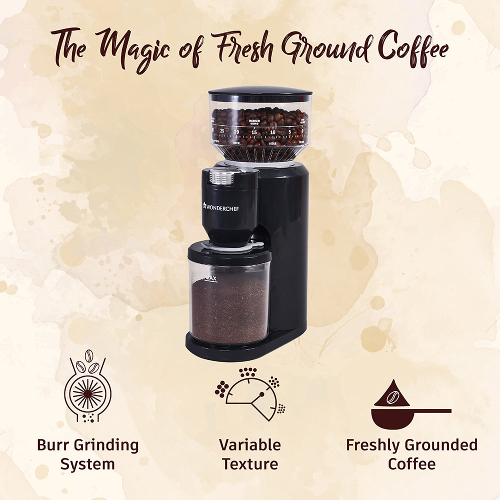 Wonderchef Regalia Coffee Grinder | Grind Coffee Beans | 2 Years Warranty