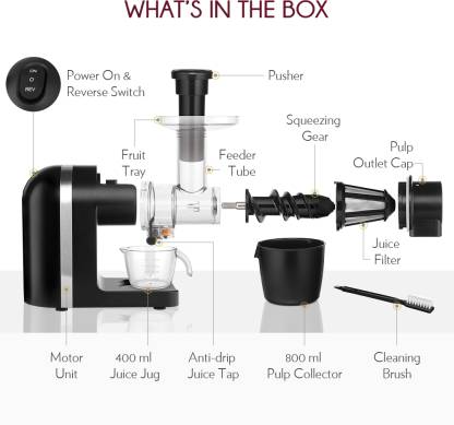 Borosil Nutri Rich Cold Press Juicer | 200W |