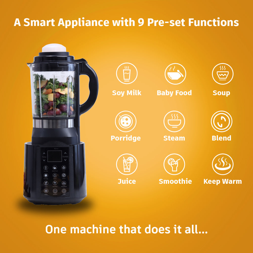 Wonderchef Nutri Cook Heater Blender 1250W - Black