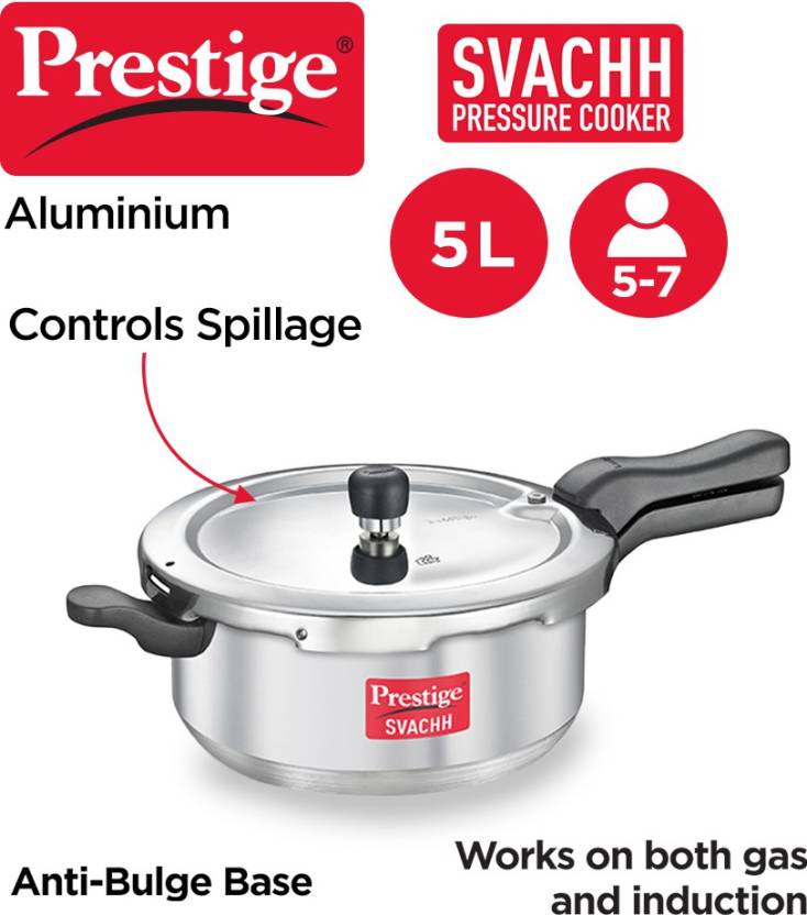 Prestige Svachh 5 L Induction Bottom Pressure Pan (Aluminium)