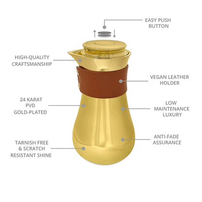 PE BIRDS 24 Karat Coffee Pot | 500 ml |