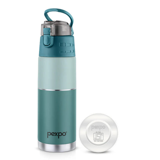 Buy Pexpo Cardio Hot & Cold Water Bottle | Green | Double Wall | 850 ml |