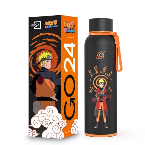 Pexpo Go24 Water Bottle | Naruto Edition | Hot & Cold Flask | Triple Wall | Leak Proof |