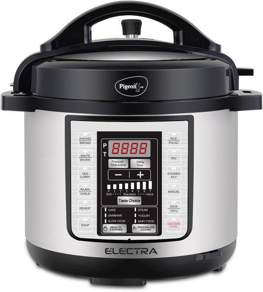 Pigeon ELECTRA - Electric Pressure Cooking System with 18 Pre-Set Menus, 6L, 3L