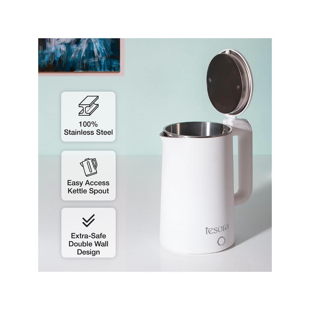 Tesora Large Premium Electric Kettle 1.8L | White