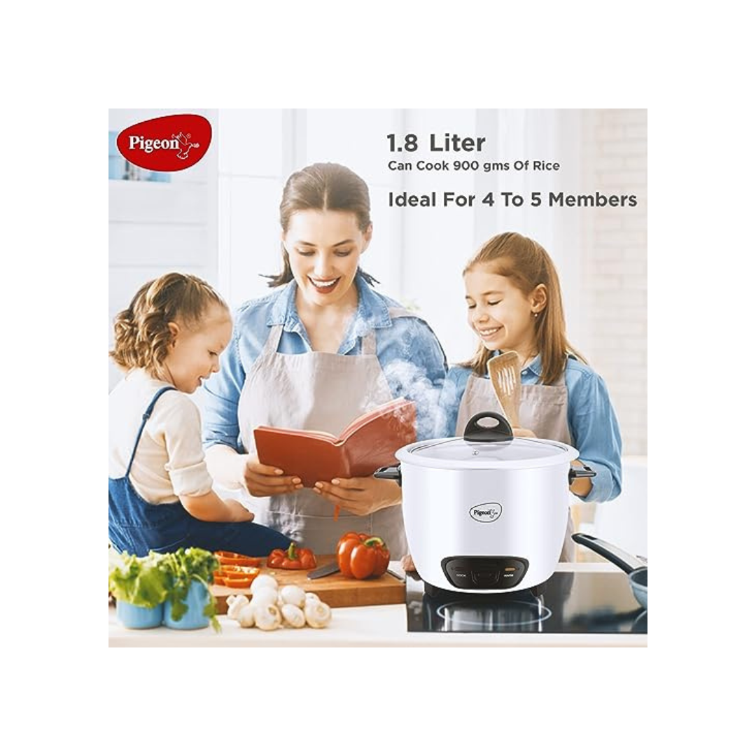 Pigeon Joy Electric Rice Cooker 1.8 Liter + Wonder Cast Tawa 310 Worth