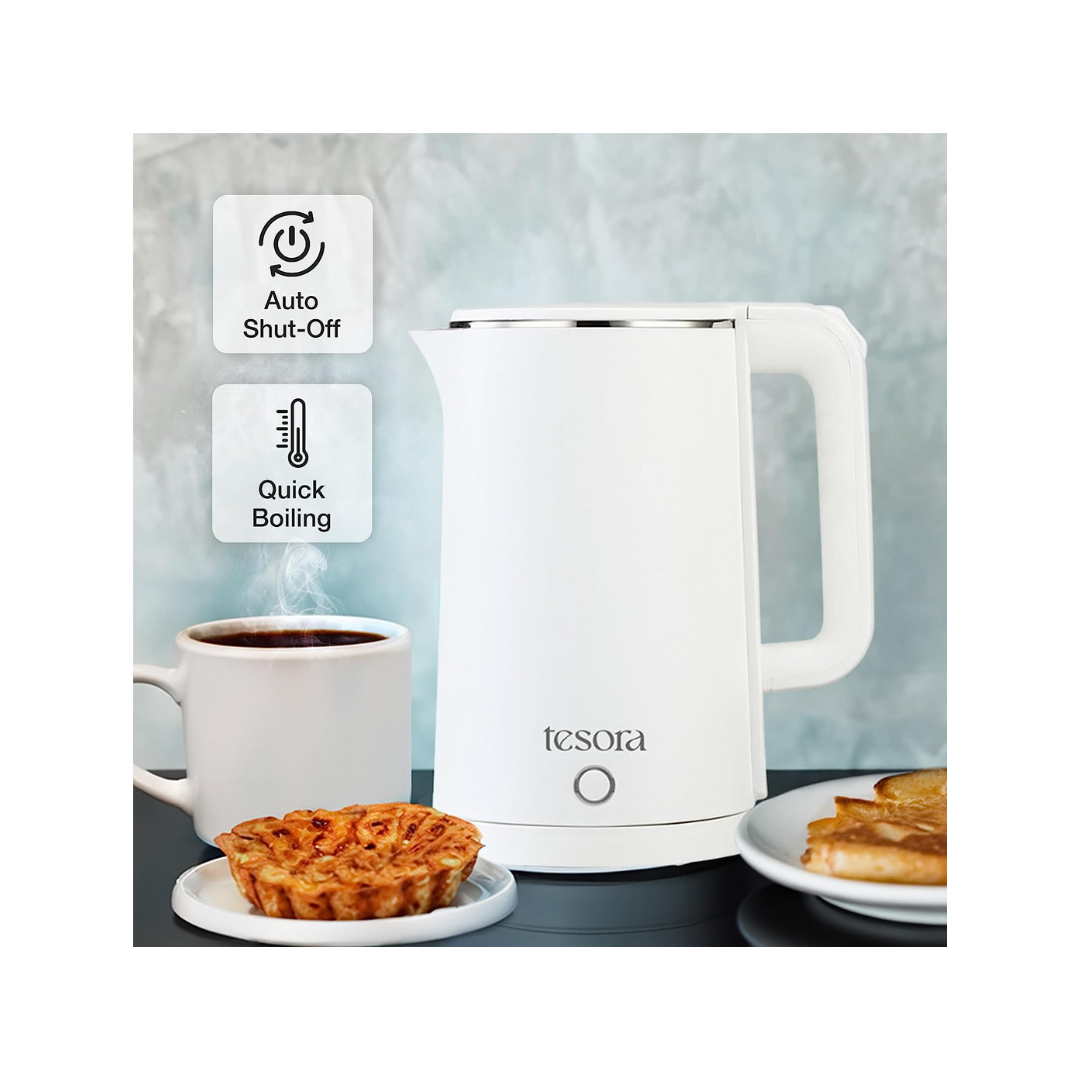 Tesora Large Premium Electric Kettle 1.8L | White