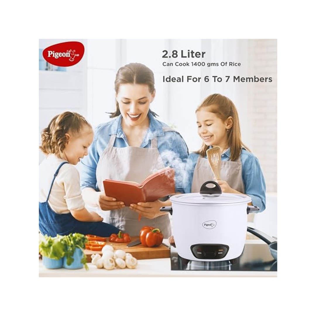 Pigeon Blossom Electric Rice Cooker Double Pot 1.8 Litre Infinia