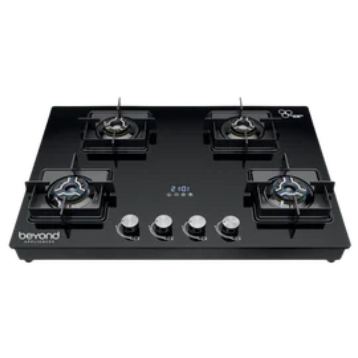 Beyond Appliances Solaria Smart Gas Stove | Auto Ignition, Digital Timer, Flame Failure Safety & Full Brass Burners