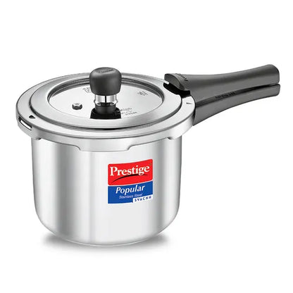 Prestige Svachh Popular Stainless Steel Pressure Cooker | 3 Litre | Spillage Control |
