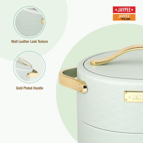 Jaypee Luxura Inner Stainless Steel Casserole | 1500ml | Green | Unique Design | Hot Case |